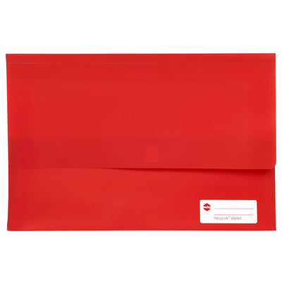 Polypick Document Wallet - Foolscap - Red