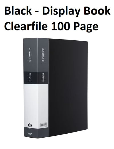 Black only - A4 Clearfile 100 Page - NO CASE