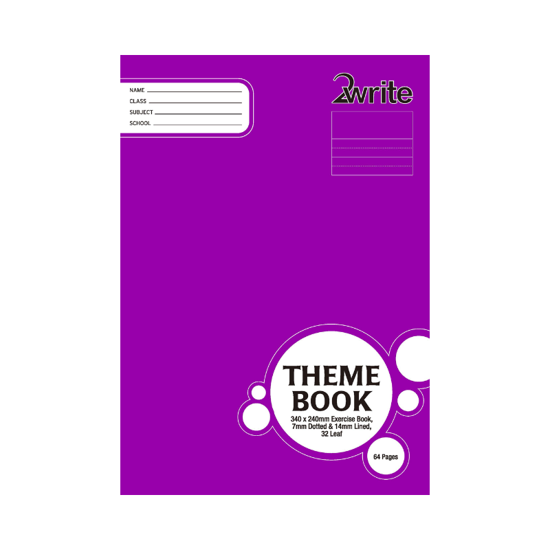 Theme Book - 14mm Lined/7mm Feint with Picture Space