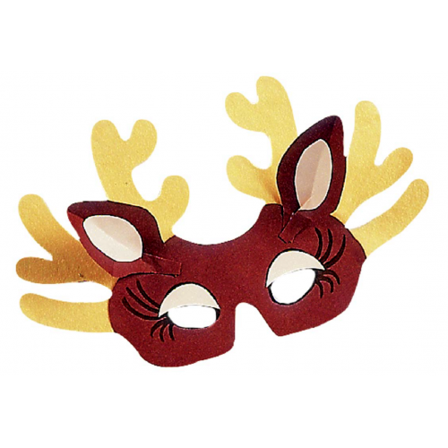 Masks - Cardboard Reindeer Blank Masks (Pack of 15)