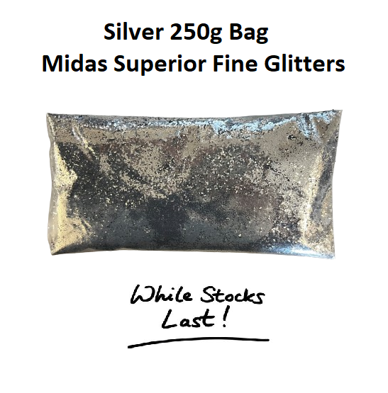 Silver 250g bag - Midas Superior Fine Glitters
