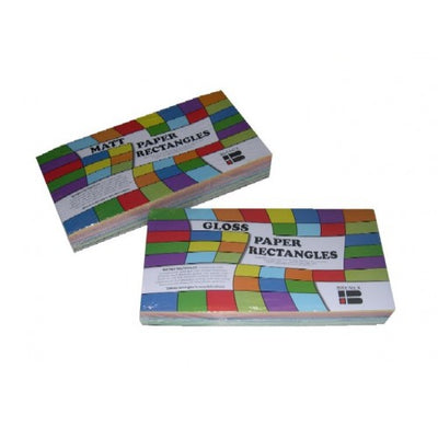 Coloured Paper Shapes - Rectangular - Matt - 360's
