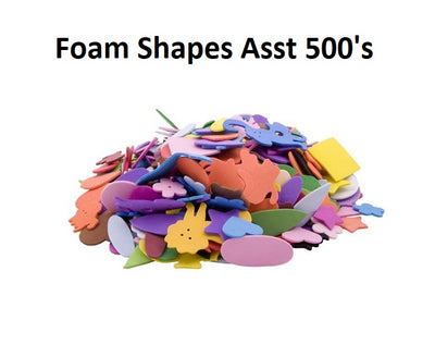 Craft Foam Shapes - Assorted (500pcs)