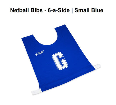 Netball Bibs - 6-a-Side | Small Blue
