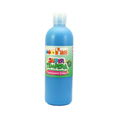 Fluoro Blue 500mL - FAS Super Tempera Poster Paint