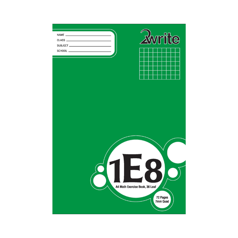 1E8 - Exercise Book - 7mm Quad