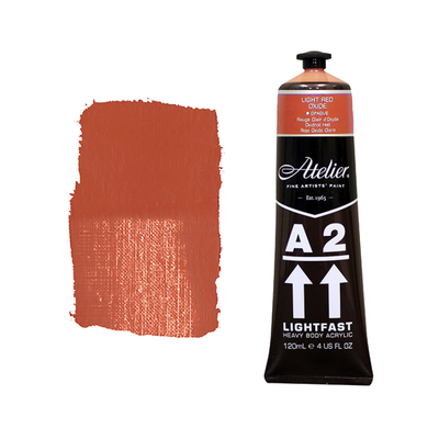 Light Red Oxide 120ml - Chroma A2 Acrylic Paint
