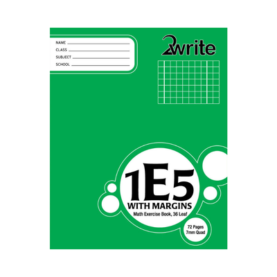 1E5 - Exercise Book - 7mm Quad - With Margin
