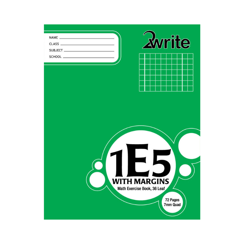 1E5 - Exercise Book - 7mm Quad - With Margin