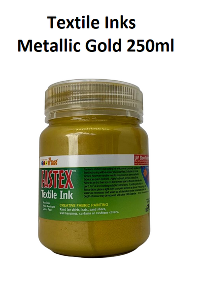 Metallic Gold 250mL - FAStex Textile Inks