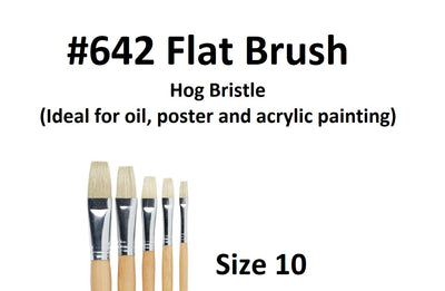 Size 10 - Squirrel 642 Flat Brush