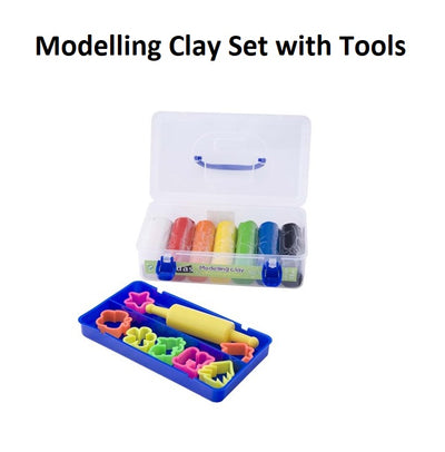 Clay Set - 7 Assorted Modelling Clay with Tools