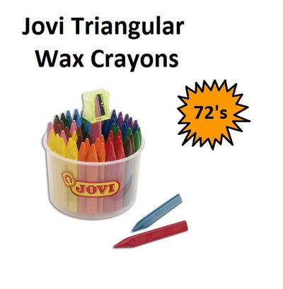 Jovi Triangular Wax Crayons - Tub of 72