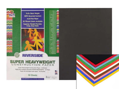 18 x 24 inch (A2+ size) - Riverside Heavyweight Construction Paper - 50 sheets
