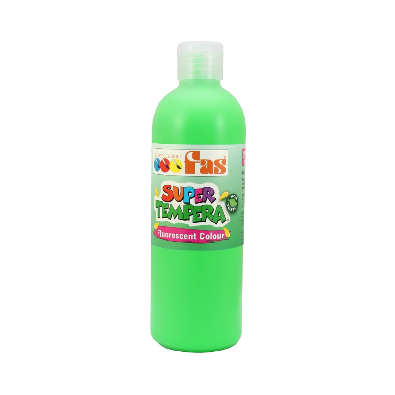 Fluoro Green 500mL - FAS Super Tempera Poster Paint