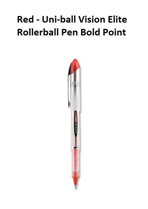 Red 0.8mm - Uniball Vision Elite Rollerball Ink Pen