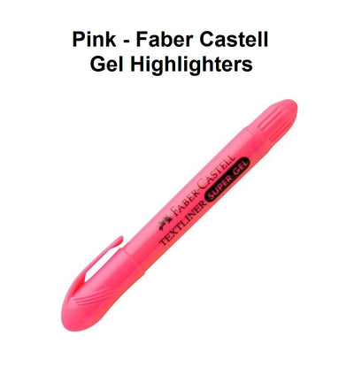 Faber Castell Gel Highlighters - Pink - each