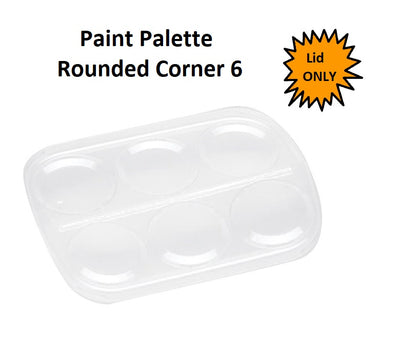 Rounded Corner 6 Well Paint Palette - Lid Only