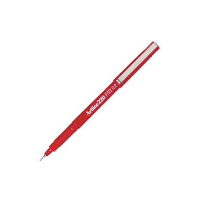 Red - Artline 220 Fineliner Pen 0.2mm