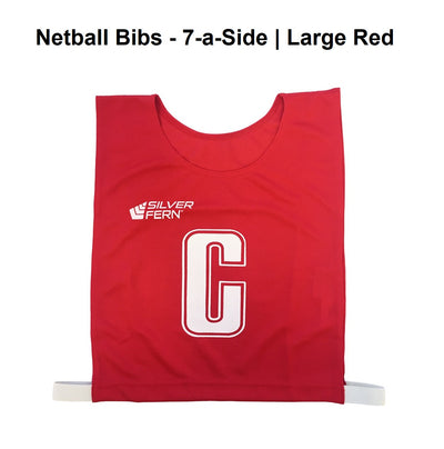 Netball Bibs - 7-a-Side | Large Red