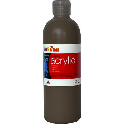 Burnt Umber 500mL - FAS Student Acrylic Paint