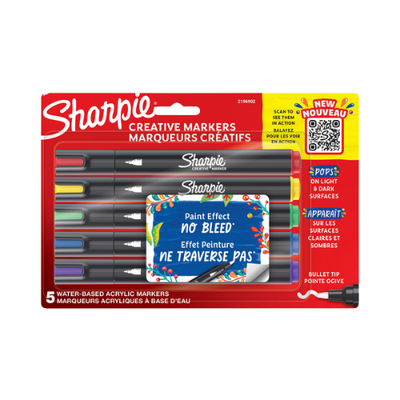 Sharpie Creative Paint Markers - Assorted 5pk Bullet Tip