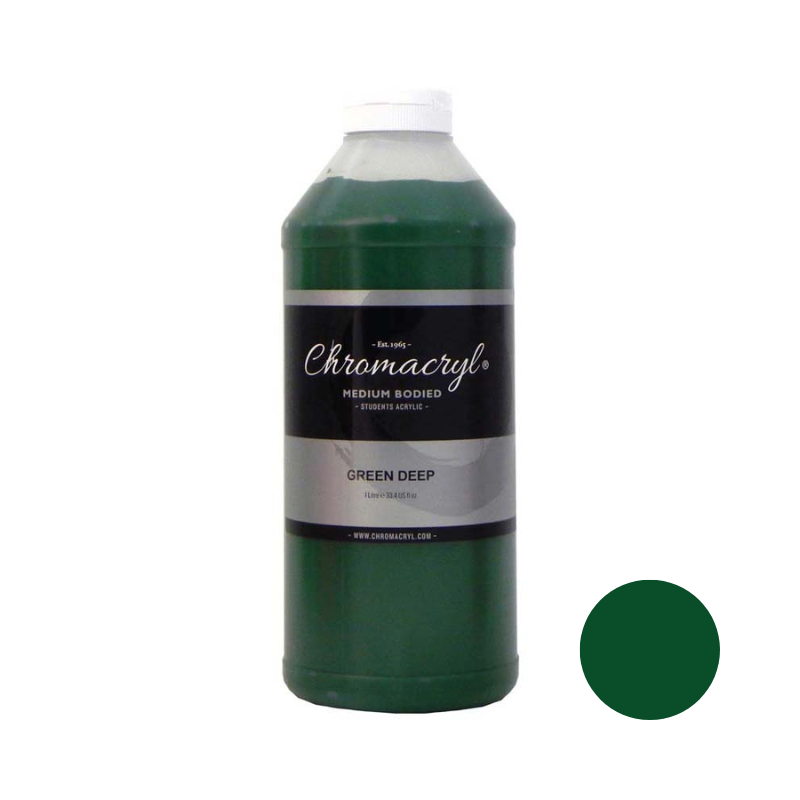 Green Deep 1L - Chromacryl Acrylic Paint