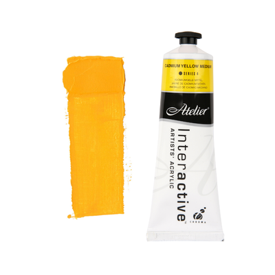 Cadmium Yellow Medium 80ml - Atelier Acrylic Paint S4