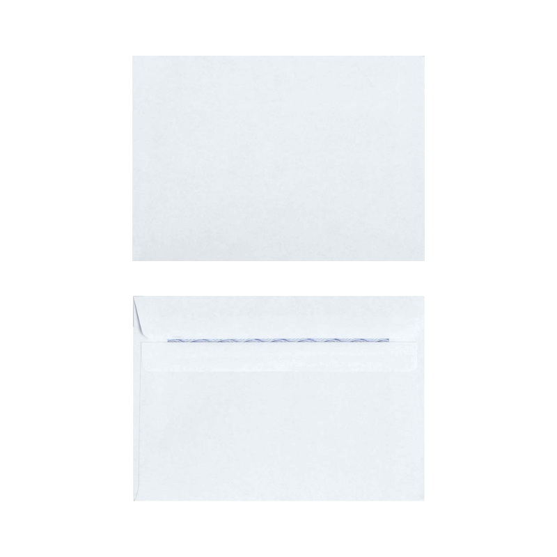 C6 Envelopes (E12) - White Plain Self Seal - Box of 500