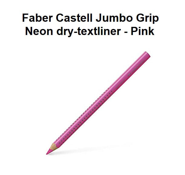 Faber Castell Jumbo Grip Neon dry-textliner - Pink
