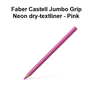 Faber Castell Jumbo Grip Neon dry-textliner - Pink