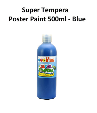 Blue 500mL - FAS Super Tempera Poster Paint