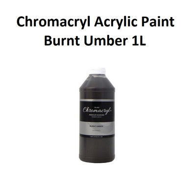 Burnt Umber 1L - Chromacryl Acrylic Paint