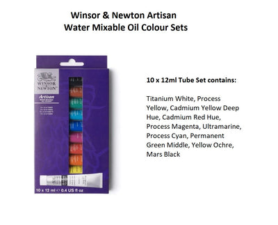 Winsor & Newton Artisan Water Mixable Oil Colour Sets of 10's