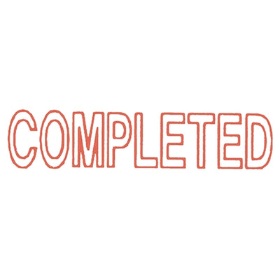 Self Inking Office Stamp - Completed Red