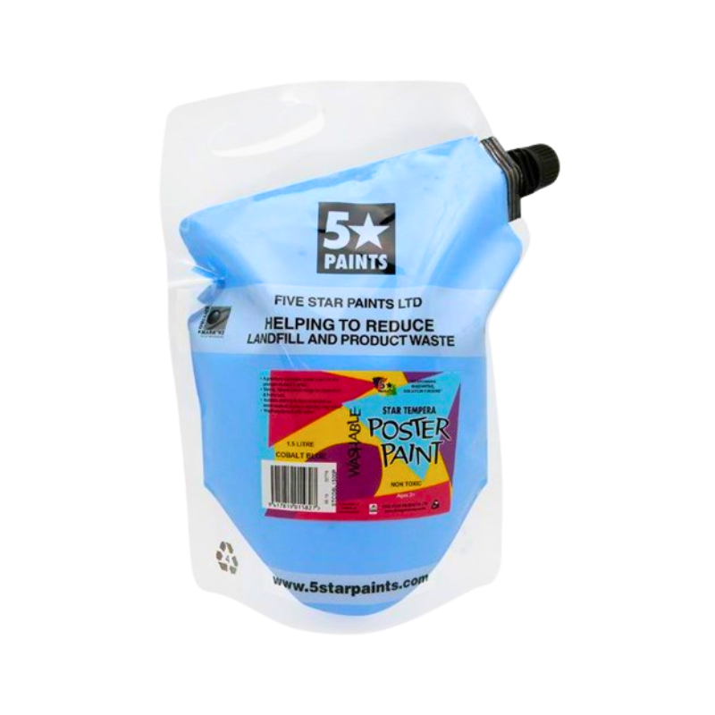 Cobalt Blue 1.5L - Star Tempera Paint Pouch