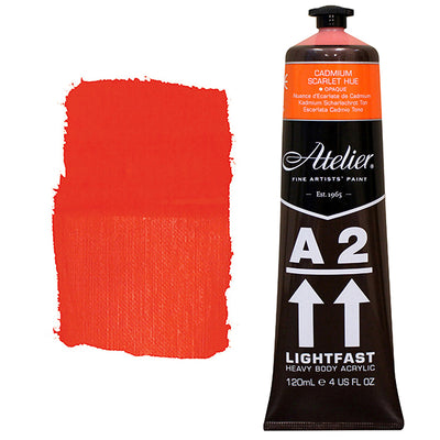 Cadmium Scarlet 120ml - Chroma A2 Acrylic Paint