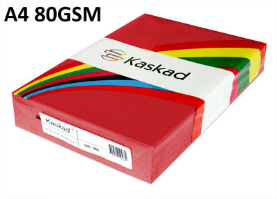 A4 Rosella Red - Kaskad 80gsm 500 Sheets