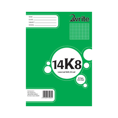 14K8 - Loose Leaf Refill - 2mm Quad/Graph