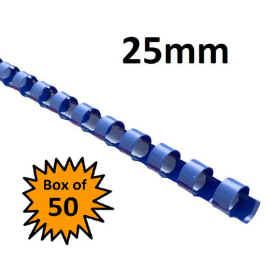 Blue 25mm - Binding Coils (Box of 50)