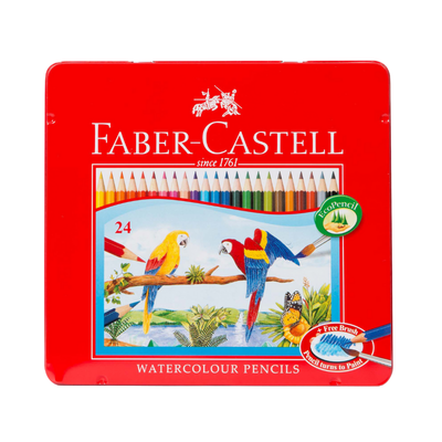 Faber Castell Classic Watercolour Pencils - Tin of 24