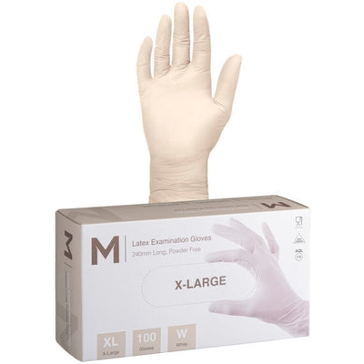 Size XL - Latex Gloves (Powder free) Box of 100