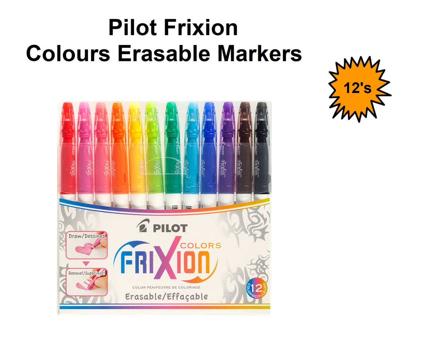 Set of 12 - Frixion Erasable Markers