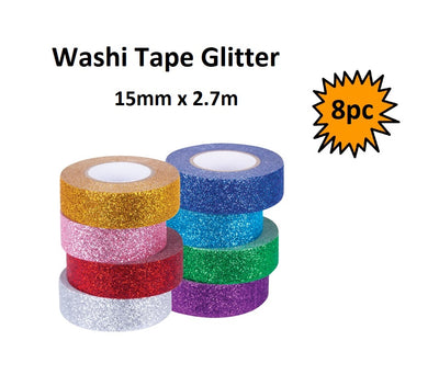 Washi Tapes - Packet 8 - Assorted Glitter