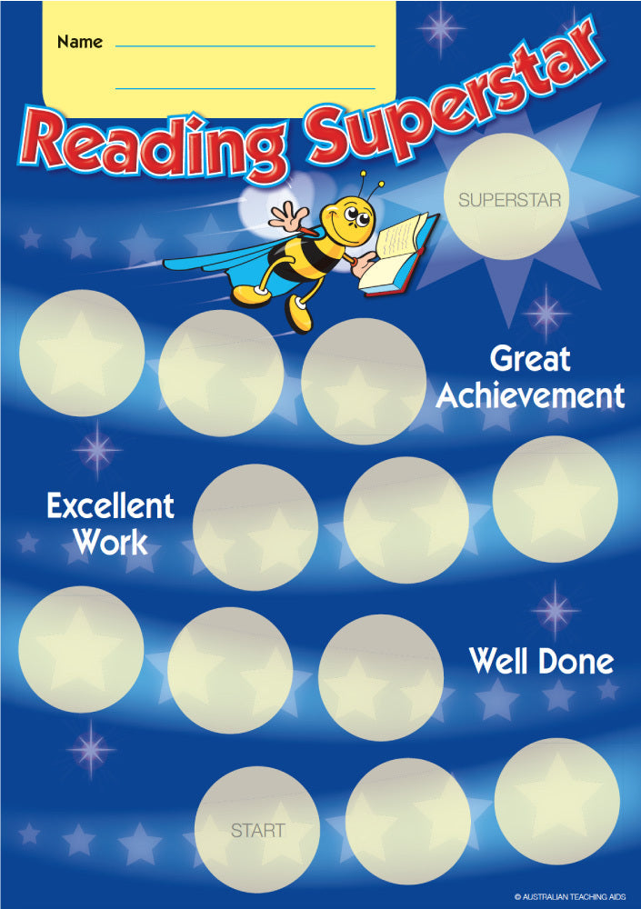 Reading Superstar - Achievement Awards Card (Pack of 20)