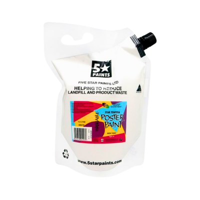 White 1.5L - Star Tempera Paint Pouch