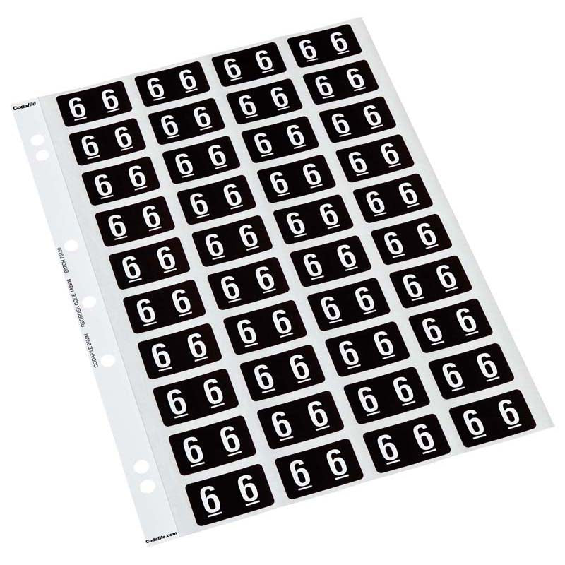 6 Codafile Labels