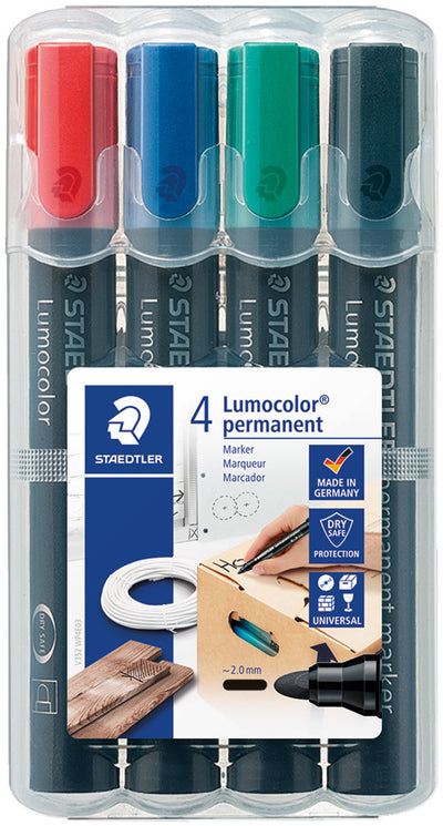 Set of 4 - Bullet Tip Staedtler Permanent Markers