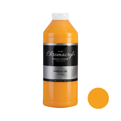 Warm Yellow 1L - Chromacryl Acrylic Paint