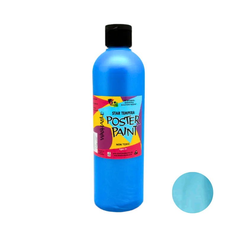 Metallic Blue 500mL - Star Tempera Poster Paint